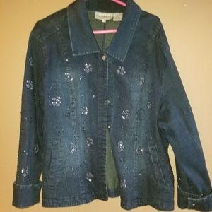 Tailored Beaded Jean Jacket